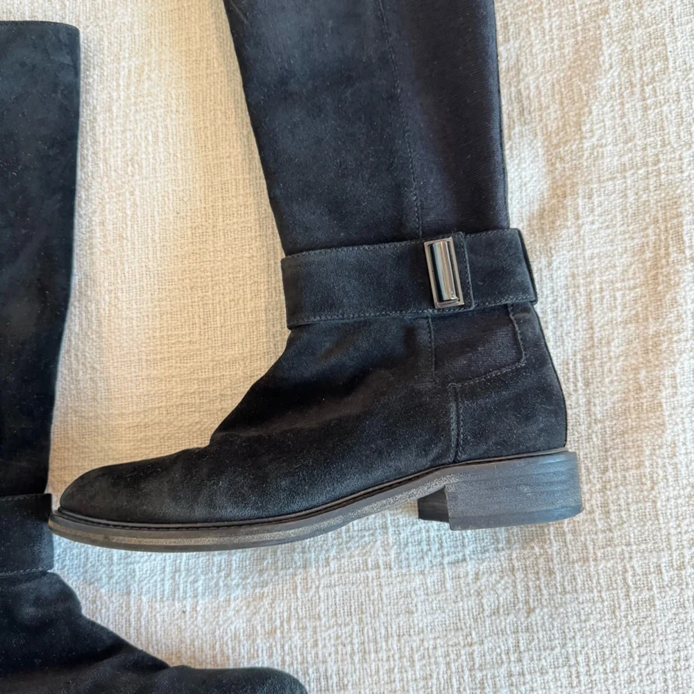 Aquatalia Gina Black Knee-High Women's Boots